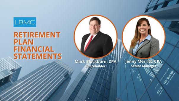 Retirement Plan Financial Statements Webinar