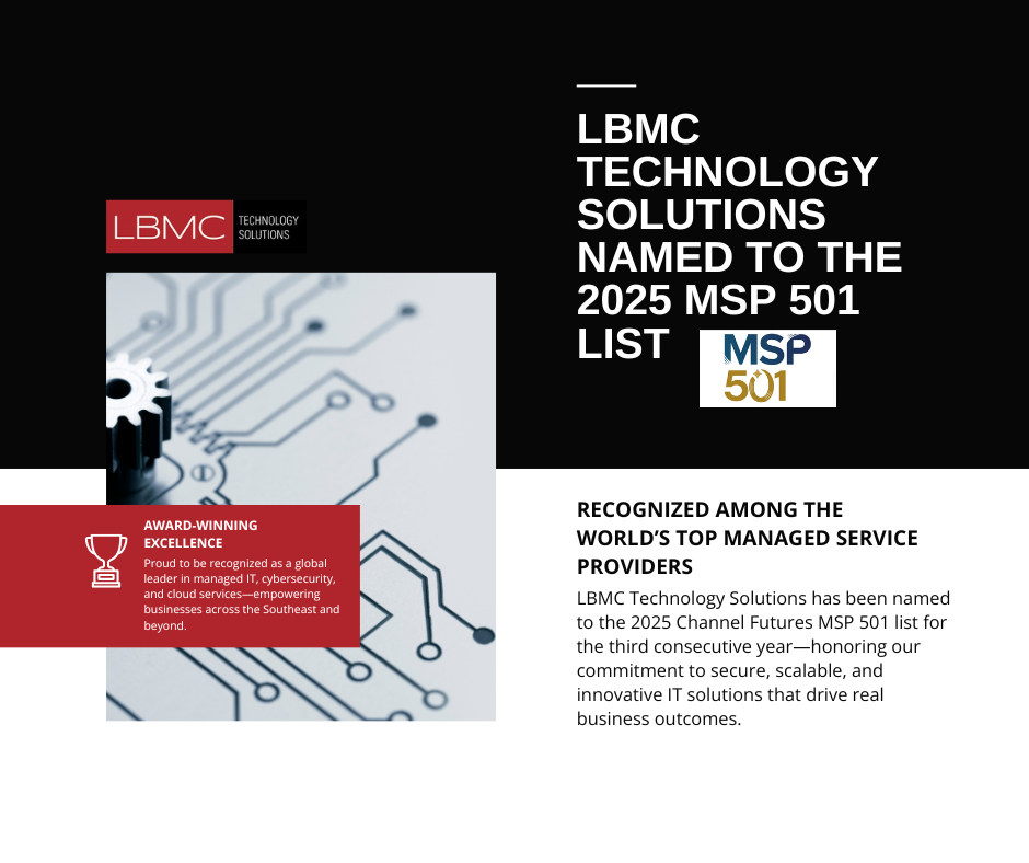 LBMC Technology Solutions Secures Spot on Prestigious 2025 Channel Futures MSP 501 List for Third Consecutive Year
